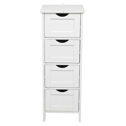 DSHGDJF Bathroom Storage Floor Cabinet with 4 Drawers Vanity Cabinet Narrow Bathroom Sink Storage Cabinet