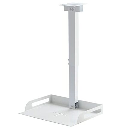 Drsn Universal Ceiling Mount with Tray for Projector/Camera, Height Adjustable 11.4-22inches, In-tube Cable Routing, Upgraded Carbon Steel, Wall/