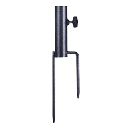 BESPORTBLE Holder Forks Beach Holder, Portable Base Garden Market Stands Grass Mast Ground Auger Stand Heavy for Table Duty Foundation Convenient