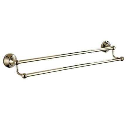 HIGOH Towel Rack Bathroom Double Pole Towel Rail Bar Towel Rack Holder Wall Mounted Hanger Hook Accessory Storage Shelf Guide for Bathroom Kitche