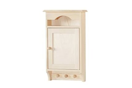 Key Cabinet - cupboard storage box hooks holder Decoupage wood wooden LIGHT K05