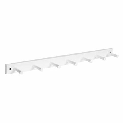 Spectrum 82200 7 Peg Wood Coat Rack, White