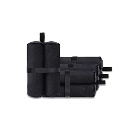BohoFarm Gazebo Weight Bags 4 Pack for Pop up Canopy Tent,Sand Weight Bags for Instant Outdoor Sun Shelter Canopy Legs,Weighted Feet Bags-Black (