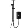 Triton Showers GEAMDU93 Amore DuElec | Shower Electric | 9.5KW | Black Gloss I Electrical Showers | With Showerhead and Anti Twist Hose | Rainfal