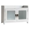 COLLECTIVE HOME - Storage Cabinet, Mini Countertop Cabinet, Distressed Wood Organizer for Kitchen Living Room Bedroom Bathroom Office with Magnet