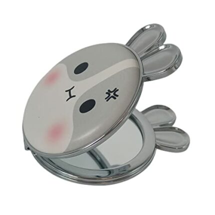 Jtbling Lovely Rabbit Make Up Mirror Portable Double-Sided Mirror Handheld Mirror