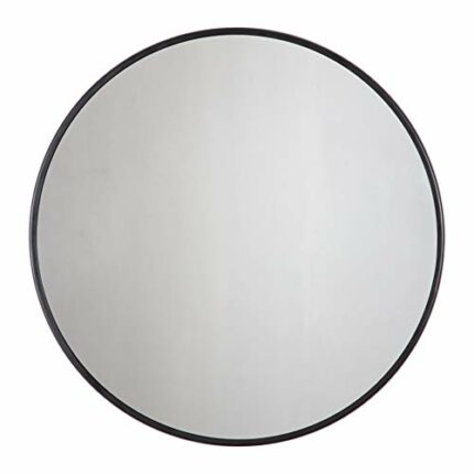 Decorline Adelina Black Circular Mirror, 30in x 30in