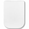 Toilet Seat Soft Close,Square Shaped Toilet Seats Soft Close White Quick Release RectangularToilet Seat Anti-Bacterial Easy Clean Top Fixing Stai