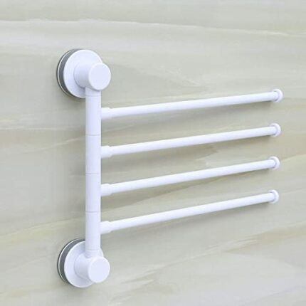 Towel Rack Wall-Mounted Holder Swivel Arm Towel Rail With Extra Long 4 Bars Swivel Bars,Swing Towel Holder For Kitchen,Bathroom,Toilet(Color:B)