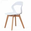 dining chair Kitchen Dining Room Furniture Chairs Dining Chairs Modern Simple PP Plastic Back Chair Beech Legs Leisure Chair Kitchen Living Room