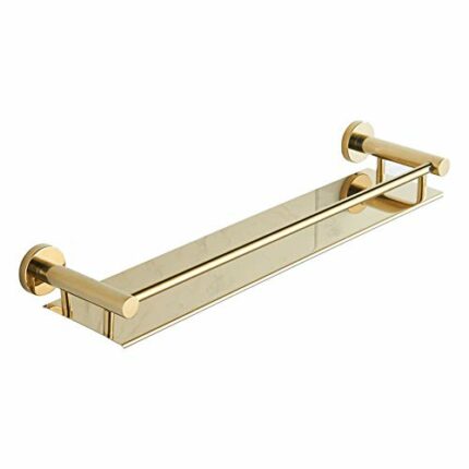 BGL Stainless Steel 304 Shelf Bathroom Shelf 19.6 Inch Wall Mount (Gold)