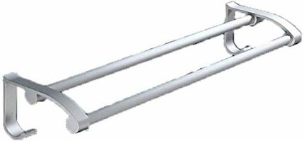 KNOXC Towel Racks, Bathroom Towel Bar, Space Aluminum Towel Double Pole Frame Without Drill Towel Rack