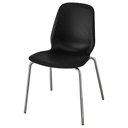 IKEA LIDÅS chair, black/Sefast chrome-plated