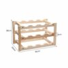 ZYZMH 12Bottle Red Wine Rack DIY Beer Holder Kitchen Bar Solid Wood Display Shelf room wine cabinet hotel wine bottle rack LU720348