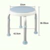Bath Stools,Shower Stool Adjustable Height Old Bath Chair Pregnant Women Non-Slip Aluminum Alloy Anti-Skid Bath Stool with Swivel Swivel Chair