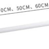Bathroom Wall-Mounted Single Rod Towel Rack Aluminum Baking with Hook up Towel Bar Bathroom Shelf Storage Rack White Tower Hanger/60Cm