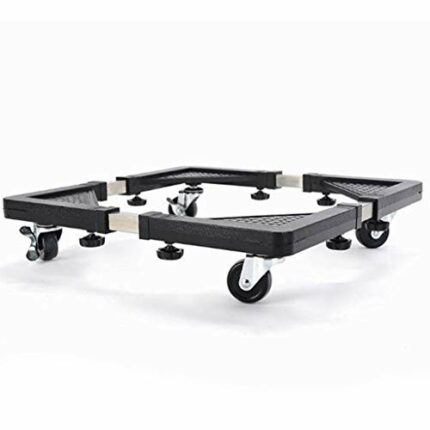 QUIM Mobile Stainless Steel Multi-Functional Refrigerator Storage Rack Retractable Washing Machine Kitchen Shelf Adjustable