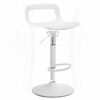 DINGZZ Hydraulic Bar Stool Dining Chairs with Backrest 360° Swivel Adjustable Height PU Upholstered Seat Assembled Pub Home (Color : Svart)