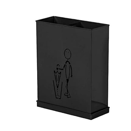 FBITE Umbrella Stands,Umbrella Holder Metal Umbrella Stand with Removable Drip Tray 2 Compartment Design Large Umbrella Standing Rack/Black/36 *