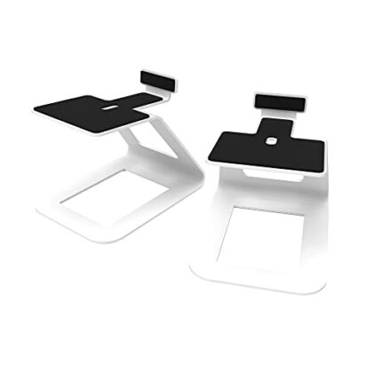 Kanto SE6 Elevated Desktop Speaker Stands for Large Speakers | White | Pair