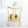 SMLJLQ Bedside Table Small Simple Bedroom Bedside Rack Nordic Marble Side Table Small Coffee Table Bedside Table Ins