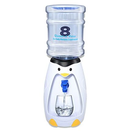 GOODFEER 2.5L Kid cold Water Dispenser small Penguin Shape Mini Drinks Dispenser with Tank,Tap and stand for Home Gatherings School Office Juice