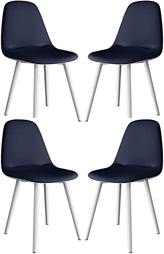 dining chair Office Business Reception Chairs Conference Chairs Desk Chair Set of 4 Nordic Luxury Dining Chairs PU Leather Fabric Backrest Home K