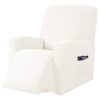 subrtex Recliner Chair Cover Stretch Recliner Slipcover 1 Piece Furniture Protector Anti Slip (Cream)