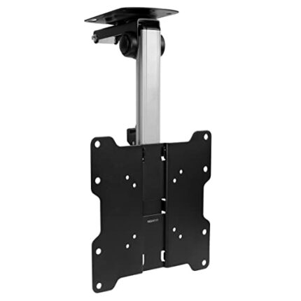 Mount-it! Flip Down TV and Monitor Mount | Ceiling Kitchen Overhead and Under Cabinet Mount | Fits Flat Screens 13 15 17 19 21.5 24 27 32 37 Inch
