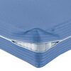 Anti-dust mite and Breathable White Strip Hotel Quality Zipped Mattress Cover for Hotels and Hospitals King Size 153x200cm
