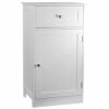 Bath Vida Priano Bathroom Cupboard 1 Door 1 Drawer Floor Standing Cabinet Drawer Unit Storage, Grey