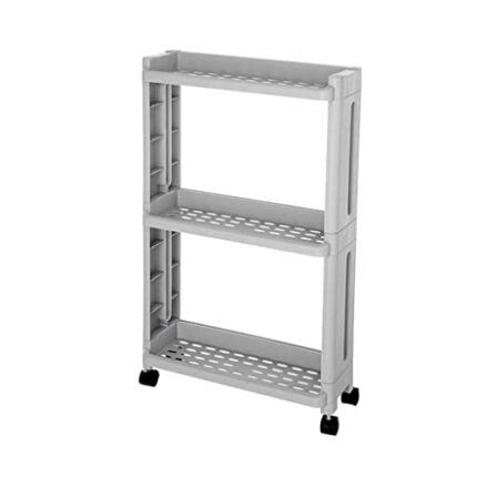 QUANJJ Kitchen Shelf Organizer Wheels Trolley Bathroom Gap Storage Rack Sundries Storage Rack Pulley Living Room (Color : 3-pack, Size : 1pcs)