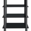 Ttap HiFi/Audio Rack/TV Stand and Entertainment Media Unit / 600mm Wide with 4 Black Glass Shelves