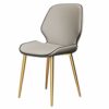 dining chair Kitchen Dining Room Furniture Chairs Modern Minimalist Restaurant Backrest Dining Chairs Water Proof PU Leather Side Chair With Meta