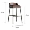 DINGZZ Bar Stools with Back Counter Height Barstools Set of PU Leather Bar Chairs for Kitchen and Patio (Brown)