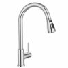 APPASO Kitchen Sink Mixer Taps with Pull Out Spray, Solid Stainless Steel Pull Out Kitchen Tap with 3 Modes, Brushed Nickel High Arch Single Hand