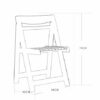 XJWWW-URG Solid Wood 2-Chair Dining Folding Butterfly Wooden Kitchen Furniture Natural Solid XJWWW-URG (Color : Black)