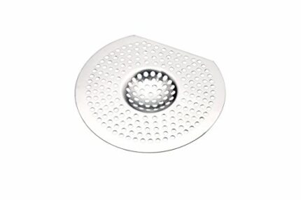 KitchenCraft Flat Sink Strainer / Shower Drain Hair Catcher, Aluminium, 13.5 cm