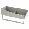 Bathroom shelf Wall-mounted Bathroom Shelf Shower Room Towel Rack Rotatable Hanging Rod Toilet Roll Holder Free Punching Installation