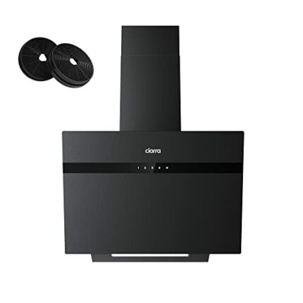 CIARRA Angled Cooker Hood 60cm AS6736HG 650m³/h-Class A++ with CBCF003 Charcoal Filter-Touch Control Wall Mounted Extractor Fan kitchen 600mm-4 S