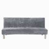 Velvet Plush Armless Sofa Slipcover,3 Seater Winter Thicker Stretch Sofa Bed Covers Furniture Protector Solid color Anti-slip Stretch Couch Cover