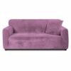Teynewer Thick Velvet Sofa Covers 1 2 3 4 Seater High Stretch Non-Slip Couch Cover Furniture Protector Plush Sofa Slipcovers with 1 pillowcase fo
