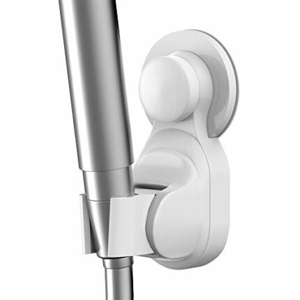 Shower Head Holder Suction Adjustable Wall Mount Adhesive Suction Cup Hand held Shower Head Holder for Kids Shower Head Showerhead Bracket Holder