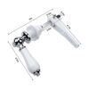 Toilet Flush Handle Replacement Universal Fit Toilet Cistern Handle Chrome Plated Replacement Ceramic Handle Cistern Lever for Toilet Wc Cistern