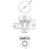 WAS90 VeeBath Essentials 90mm Fast Flow Easy Clean Shower Enclosure Tray Waste Trap, Chrome