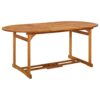 vidaXL Solid Acacia Wood Garden Dining Set 7 Piece Outdoor Terrace Backyard Patio Furniture Dining Dinner Table and Chair Seating Seat