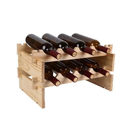 Yalych Home Kitchen Wine Racks Household Wine Rack Decoration, Wine Holder, Wood Wine Rack Stackable， Small Wine Cabinet Display Rack Wine Lattic