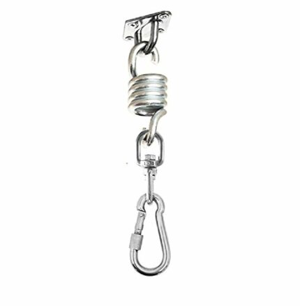 BigTron Hammock Chair Hanging Kit, Stainless Steel Ceiling Mount - Snap Swivel Hook - Hammock Spring - 650lb Capacity Industrial Quality (with 4