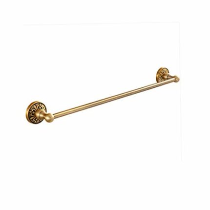 N/A Space Aluminum Towel Rack, Golden Towel Rack, Length 60 Cm, Single Rod Towel Stand Bathroom Extended Antique Towel Rack - Towel Rack
