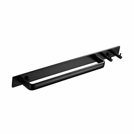 Gabriera Towel Bar with 2 Hook for Bathroom Kitchen 15.7" Towel Holder Rack Wall Mounted Aluminum